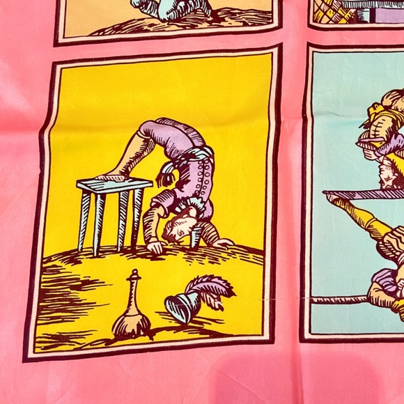 Brooke Cadwallader Carnival Mid-Century Era Silk Scarf, 1947-1950 - Picture 9 of 13